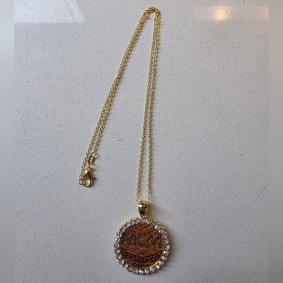 Upcycled MCM Pendant Necklace - Picture 3 of 5